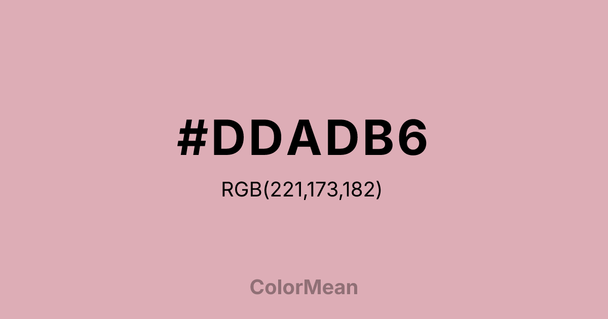 #DDADB6 color swatch