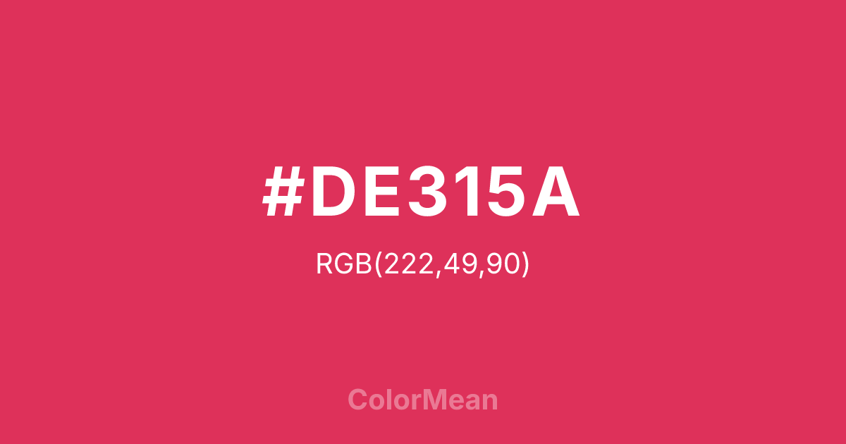 #DE315A color swatch