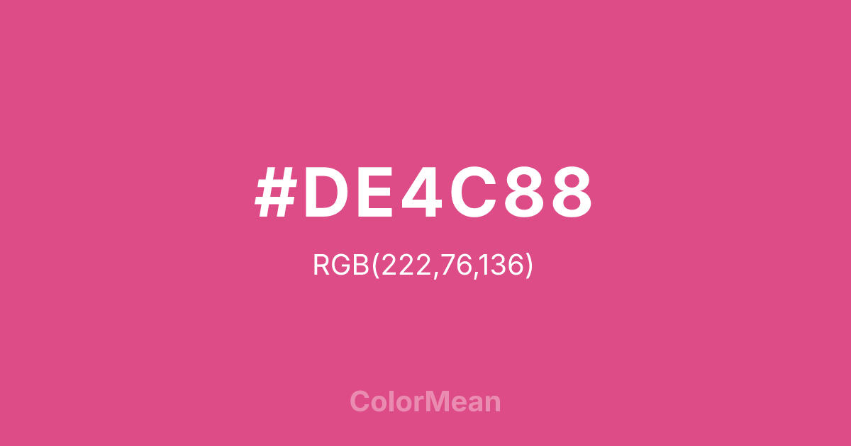 #DE4C88 color swatch