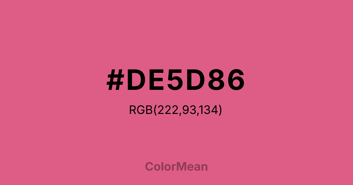 #DE5D86 color swatch