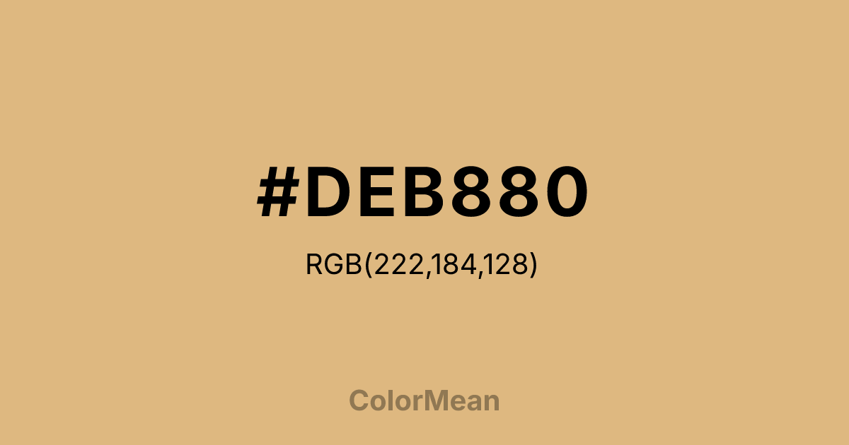 #DEB880 color swatch