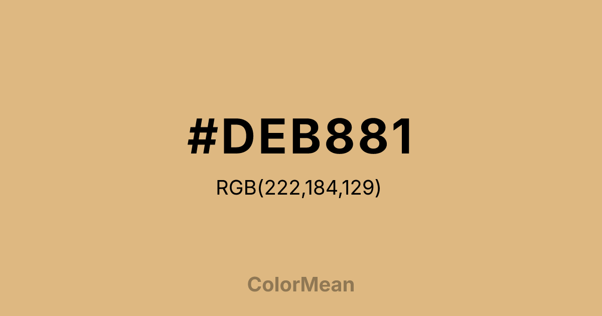 #DEB881 color swatch