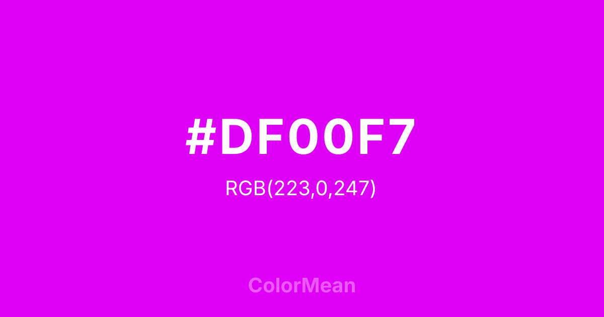 #DF00F7 color swatch