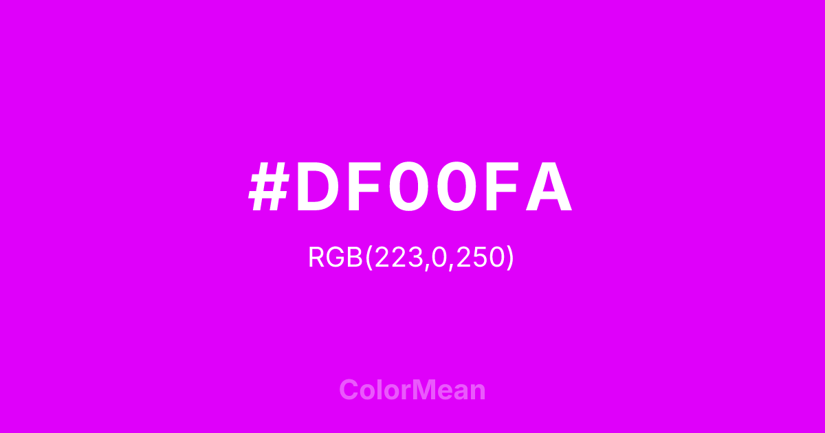 #DF00FA color swatch