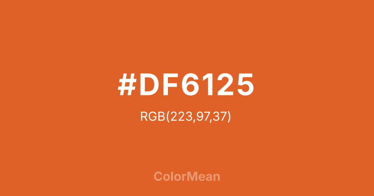 #DF6125 color swatch