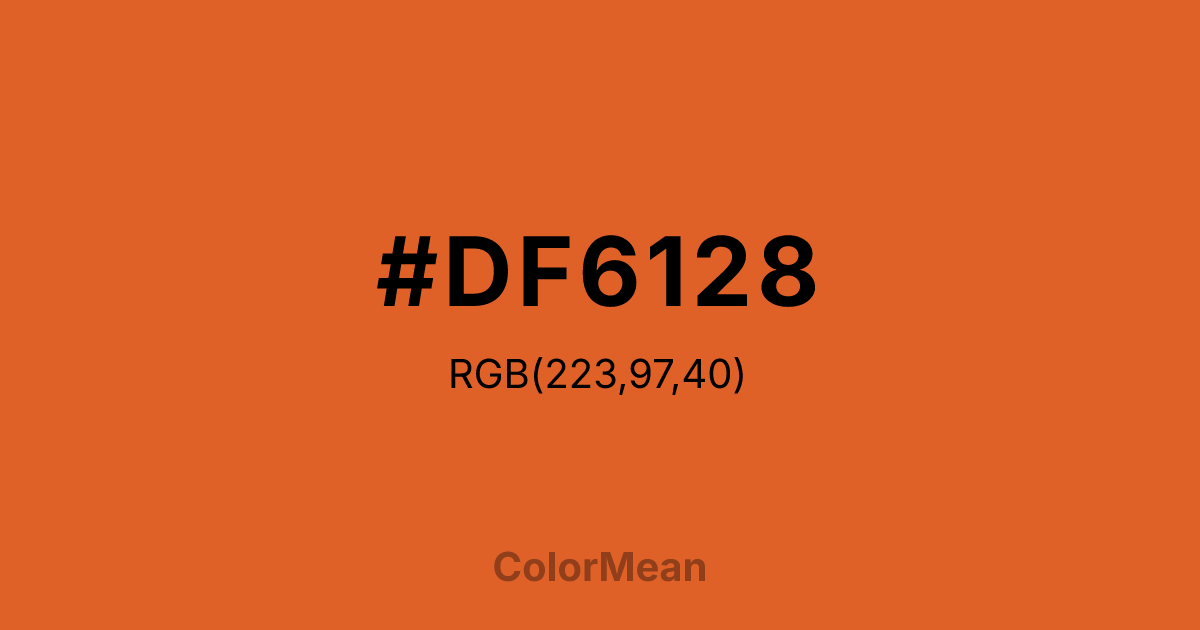 #DF6128 color swatch