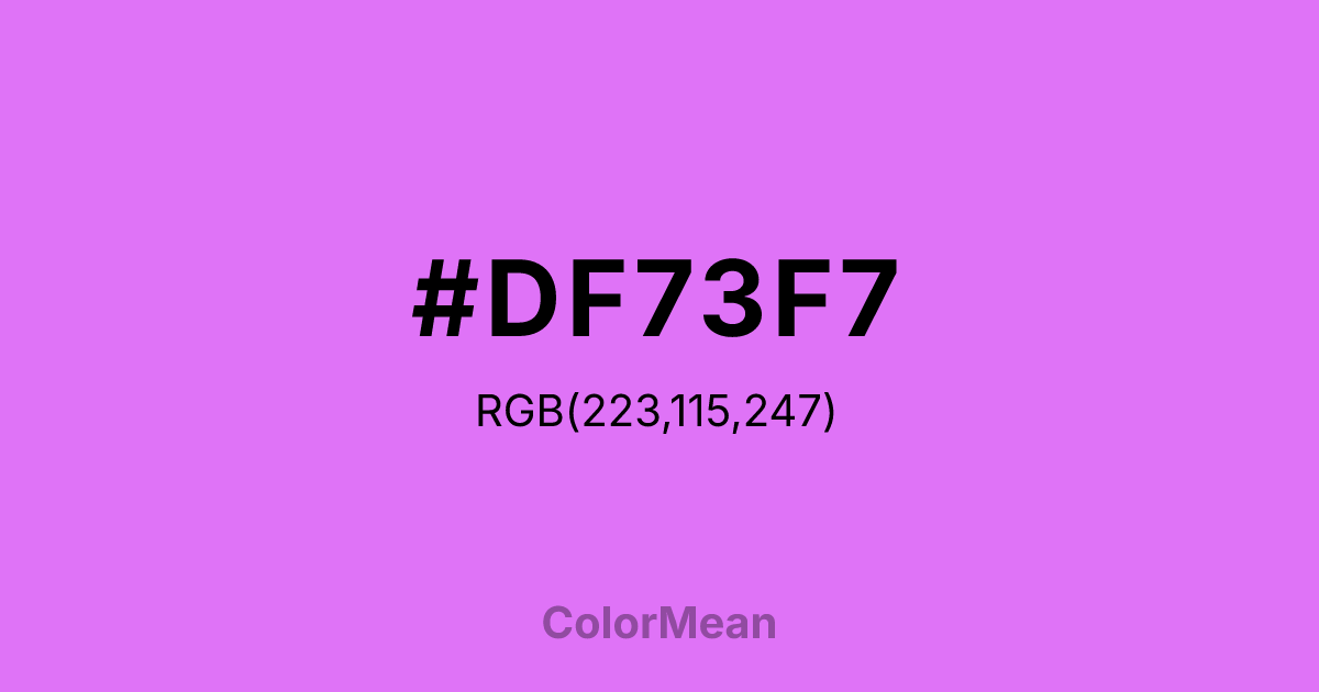 #DF73F7 color swatch