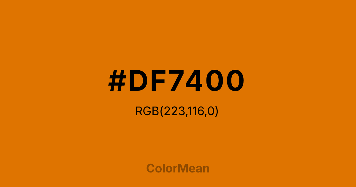 #DF7400 color swatch