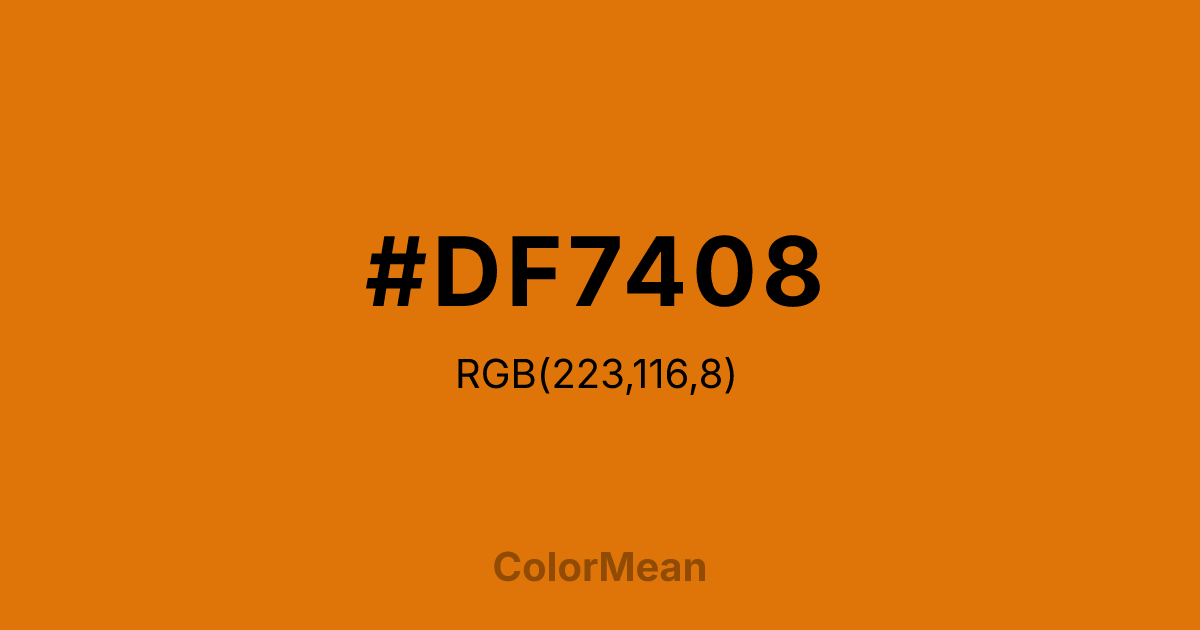 #DF7408 color swatch