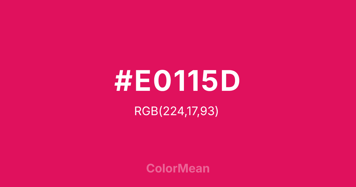 #E0115D color swatch