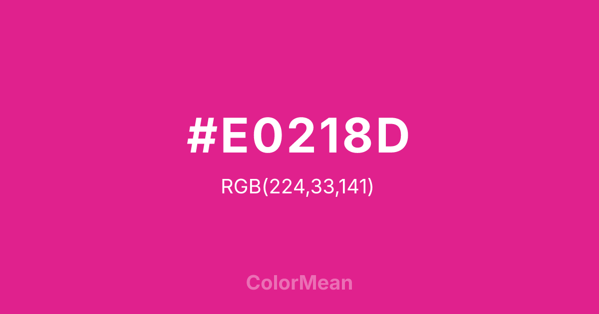 #E0218D color swatch