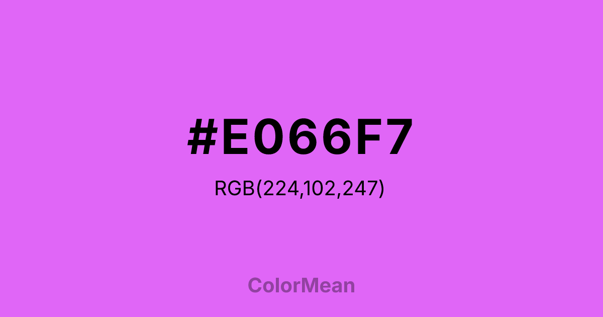#E066F7 color swatch