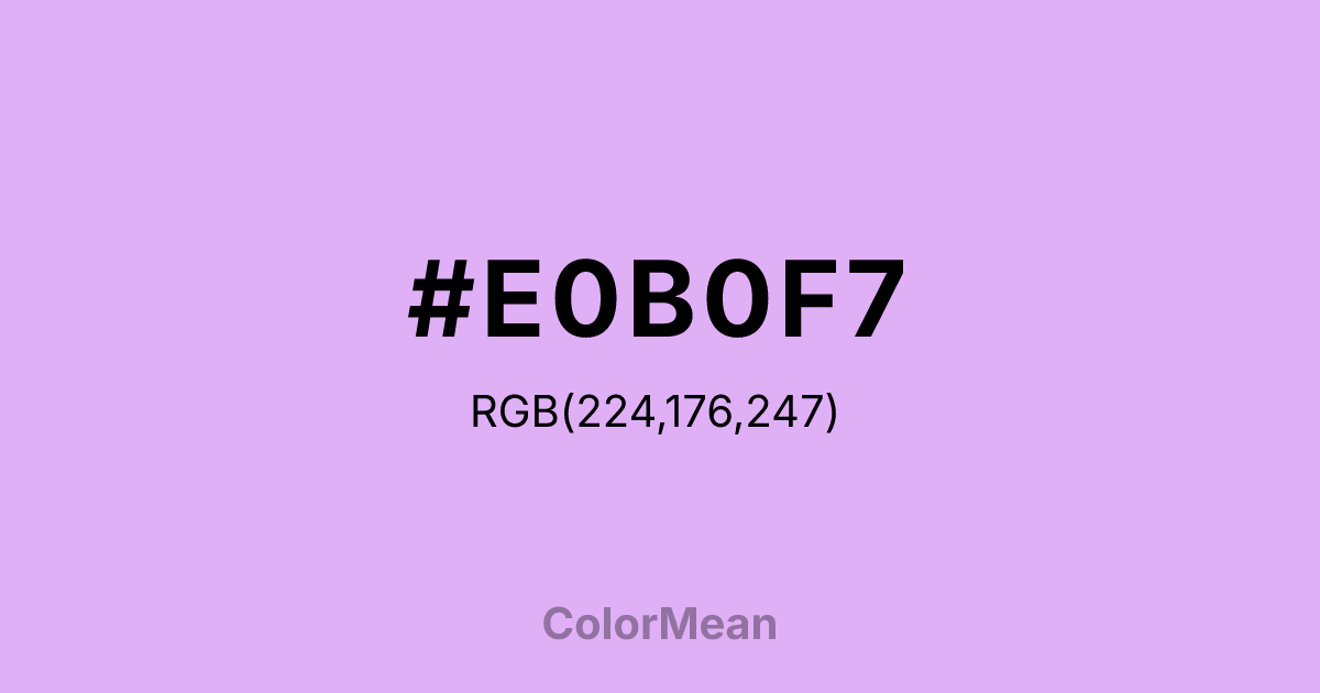 #E0B0F7 color swatch