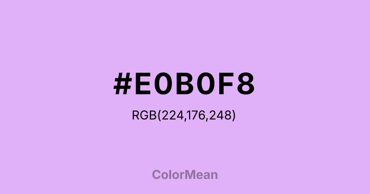 #E0B0F8 color swatch