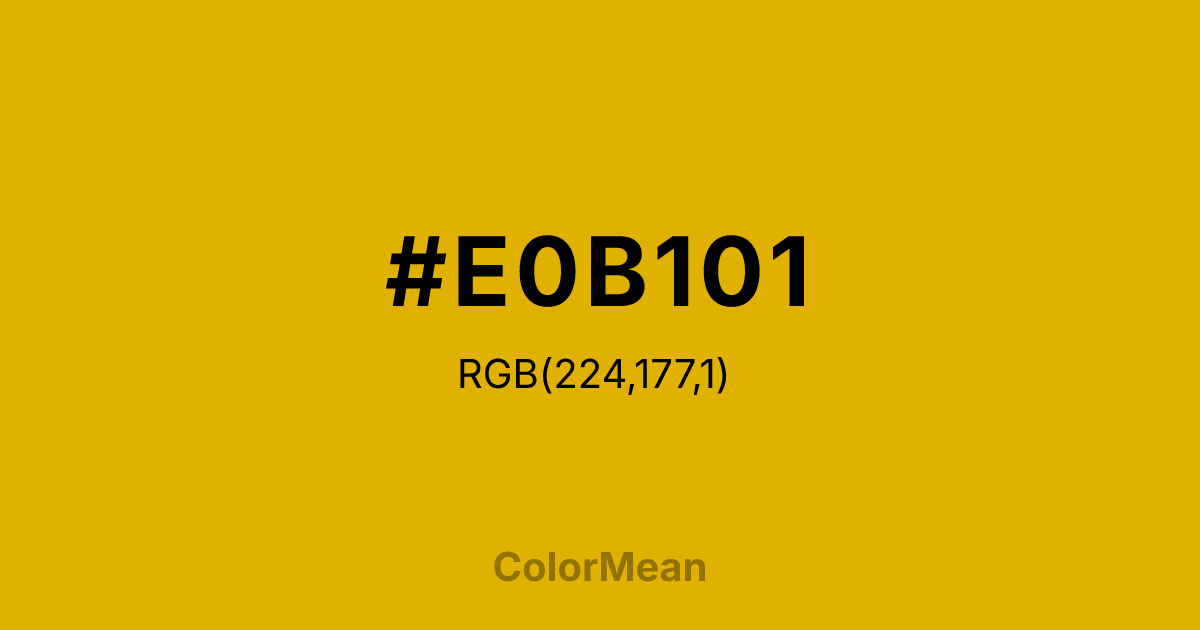 #E0B101 color swatch