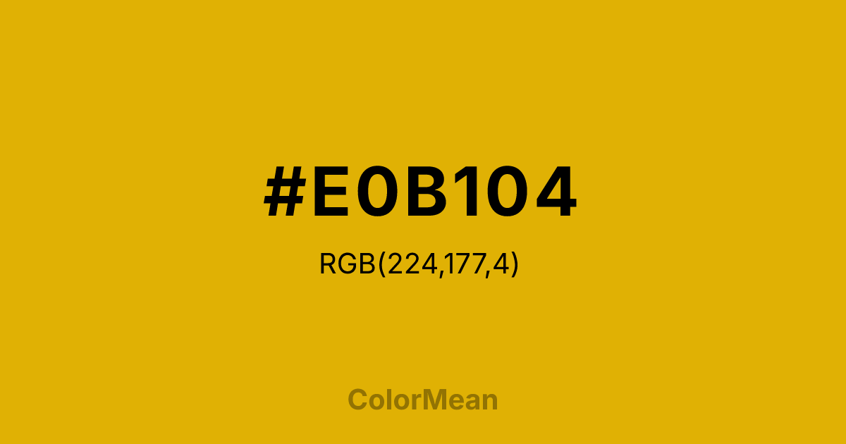#E0B104 color swatch