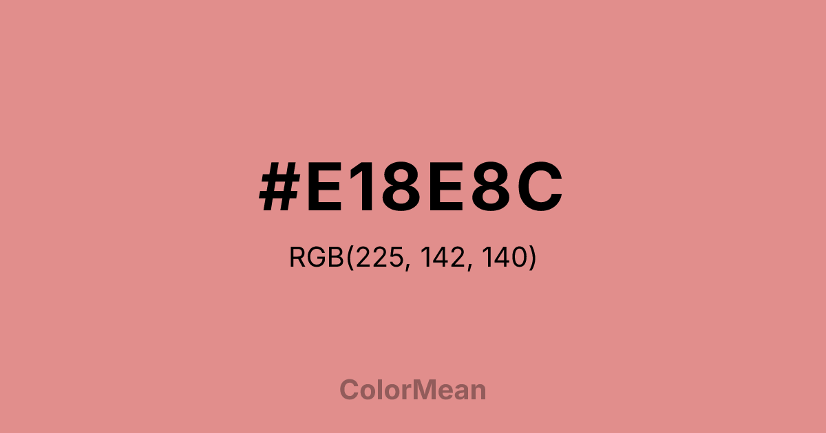 #E18E8C color swatch