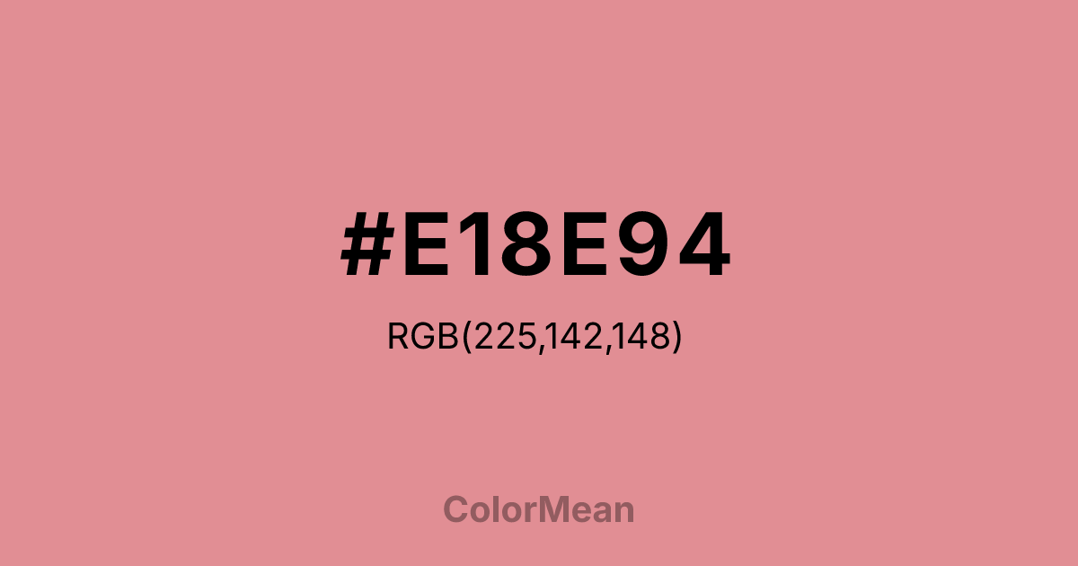 #E18E94 color swatch