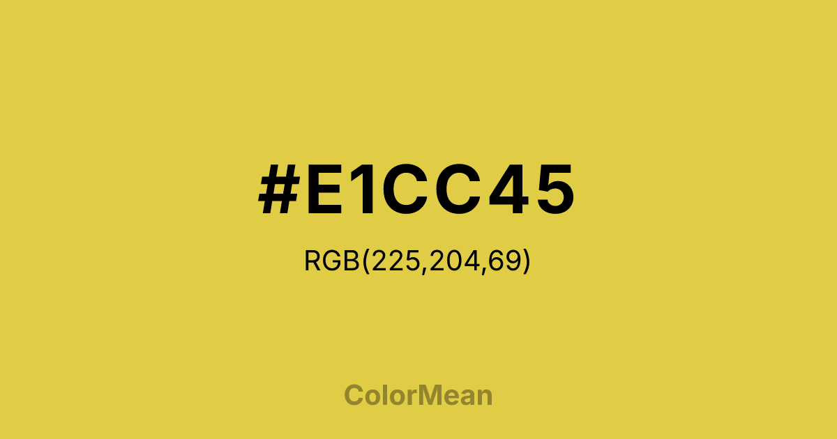 #E1CC45 color swatch