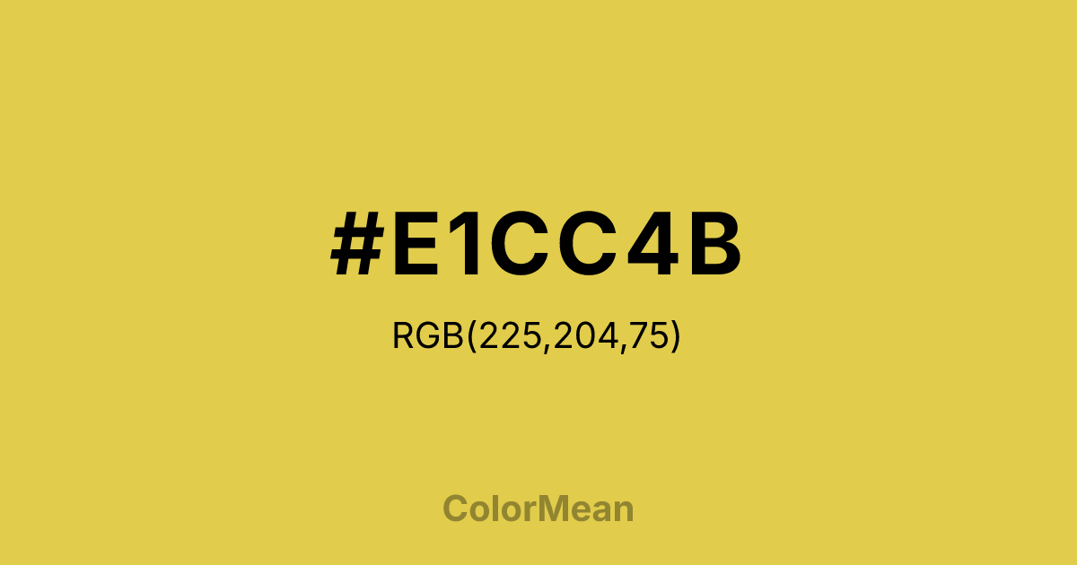 #E1CC4B color swatch