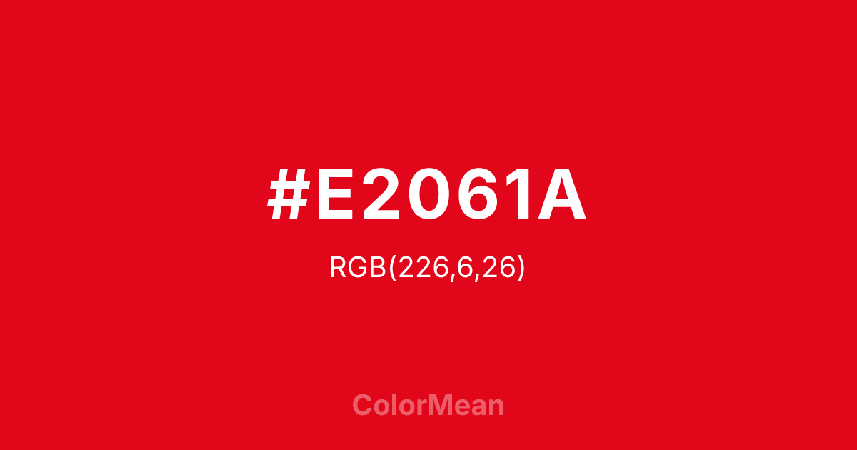 #E2061A color swatch