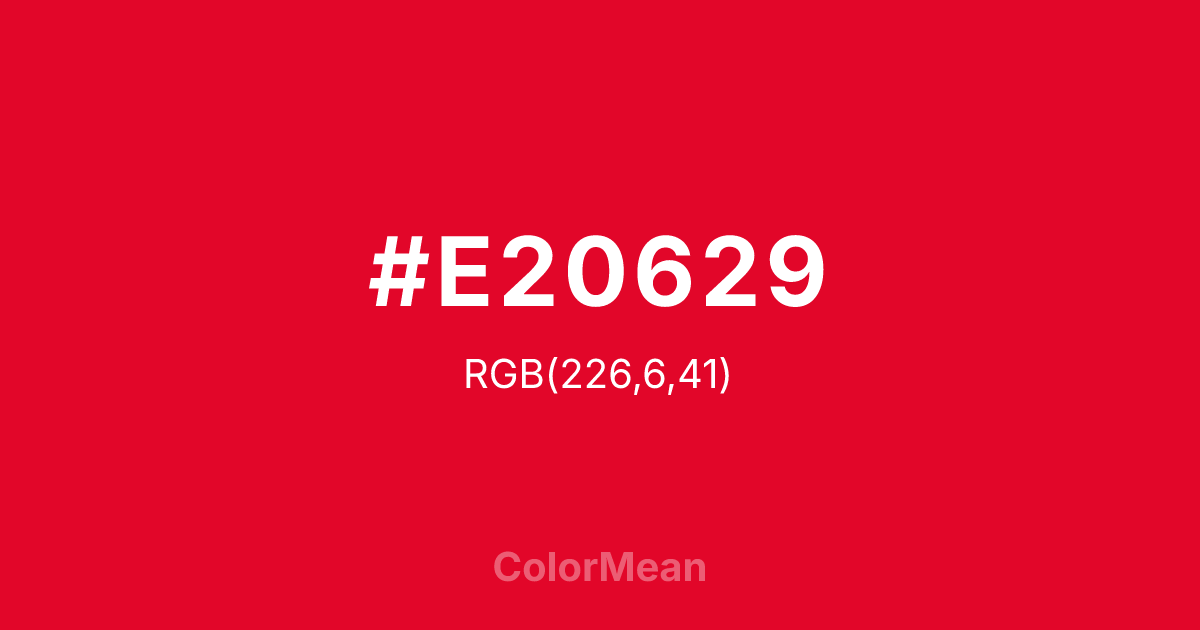 #E20629 color swatch
