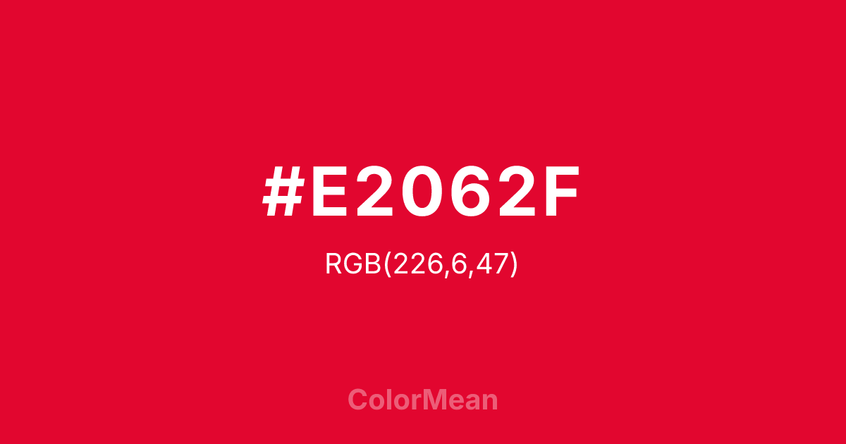 #E2062F color swatch