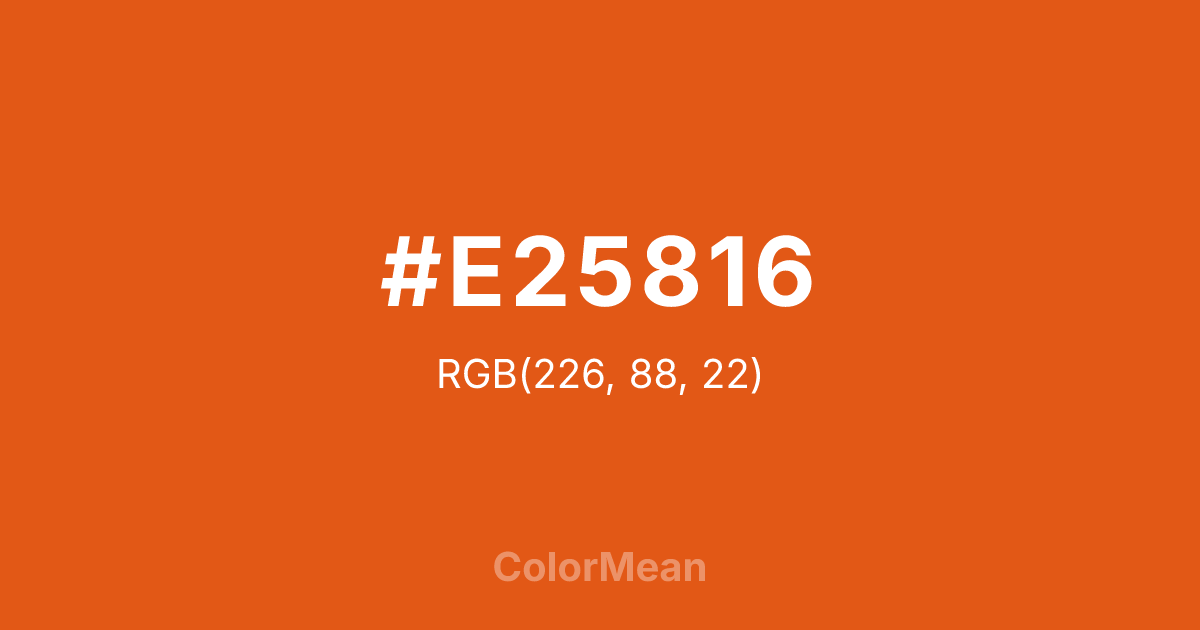 #E25816 color swatch