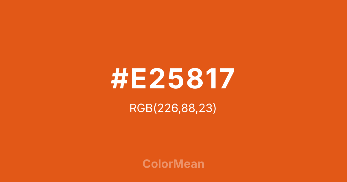 #E25817 color swatch