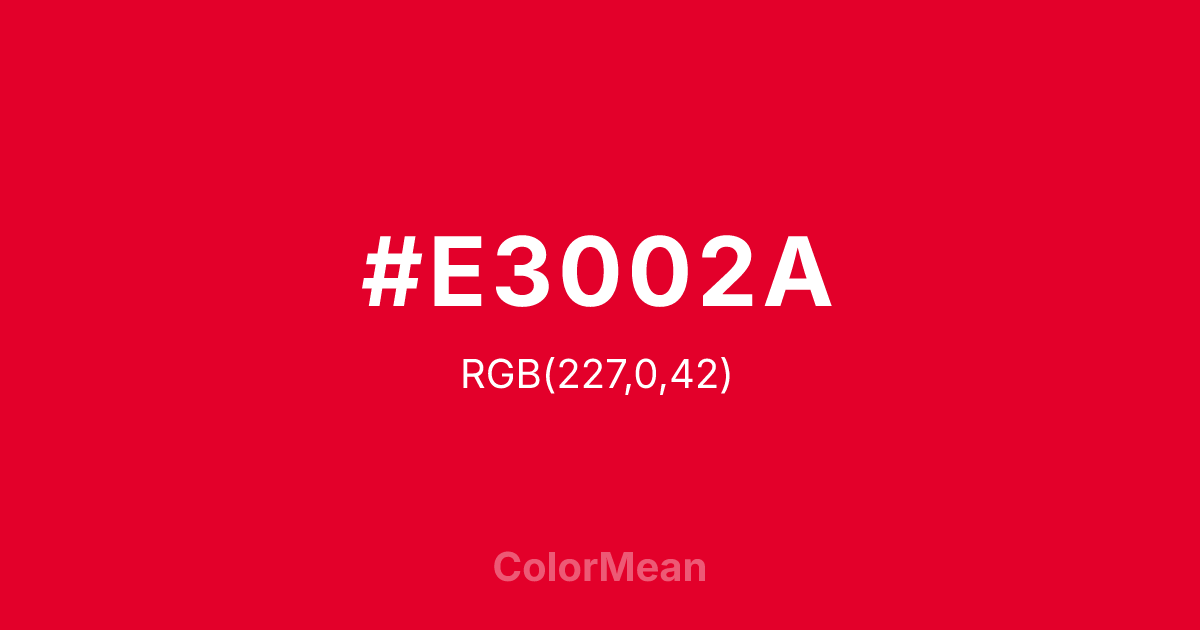 #E3002A color swatch