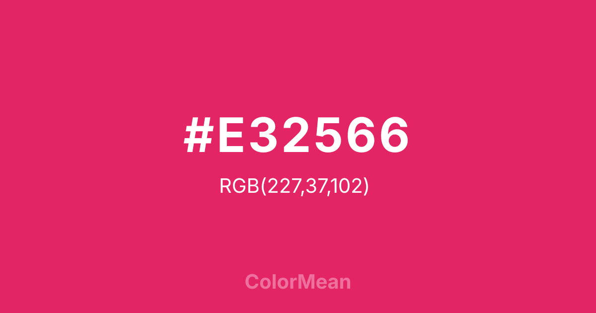 #E32566 color swatch