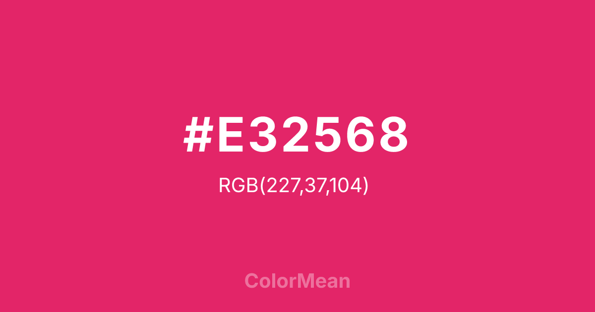#E32568 color swatch