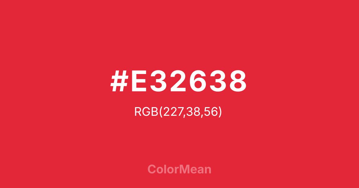 #E32638 color swatch