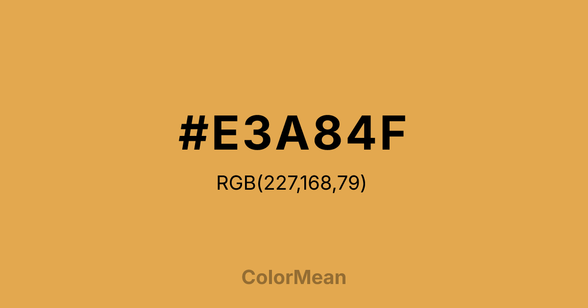 #E3A84F color swatch
