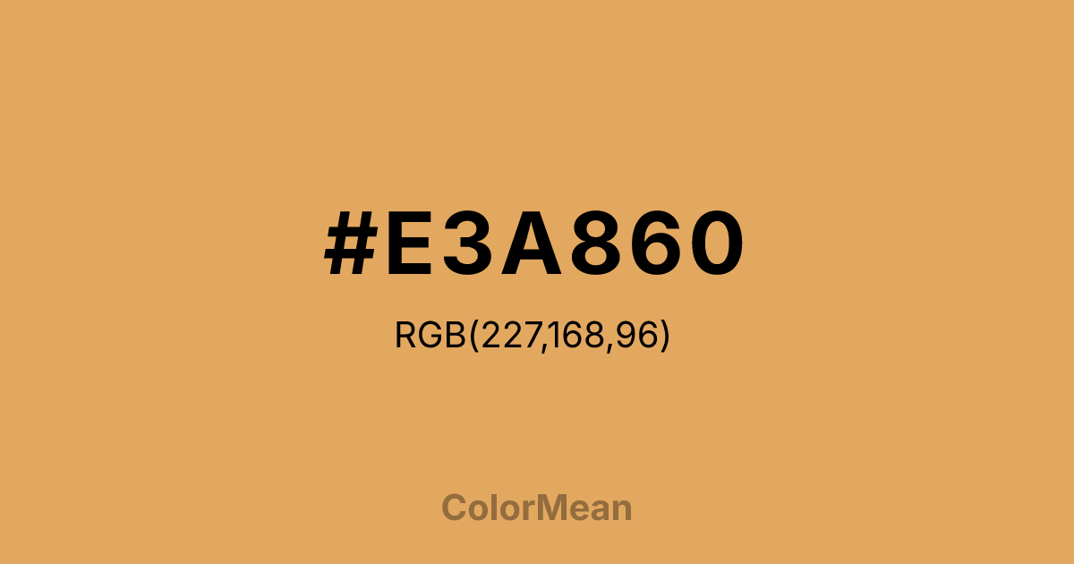 #E3A860 color swatch