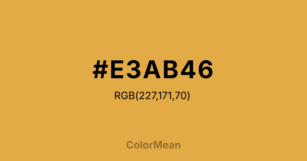 #E3AB46 color swatch