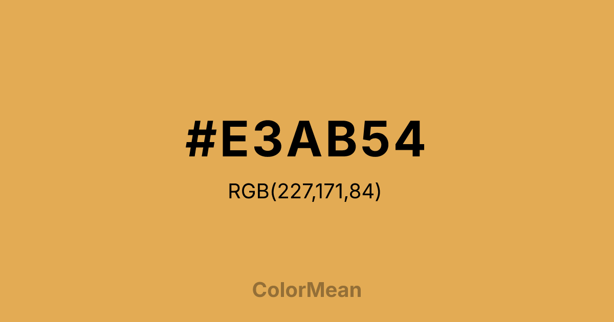 #E3AB54 color swatch