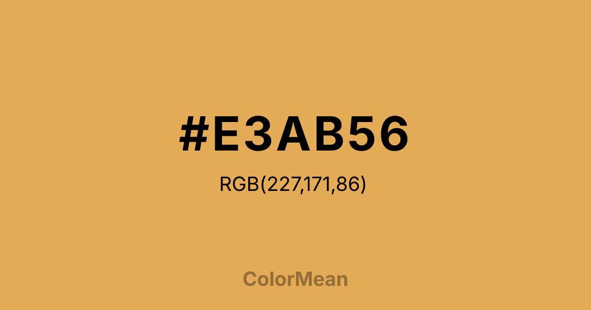 #E3AB56 color swatch