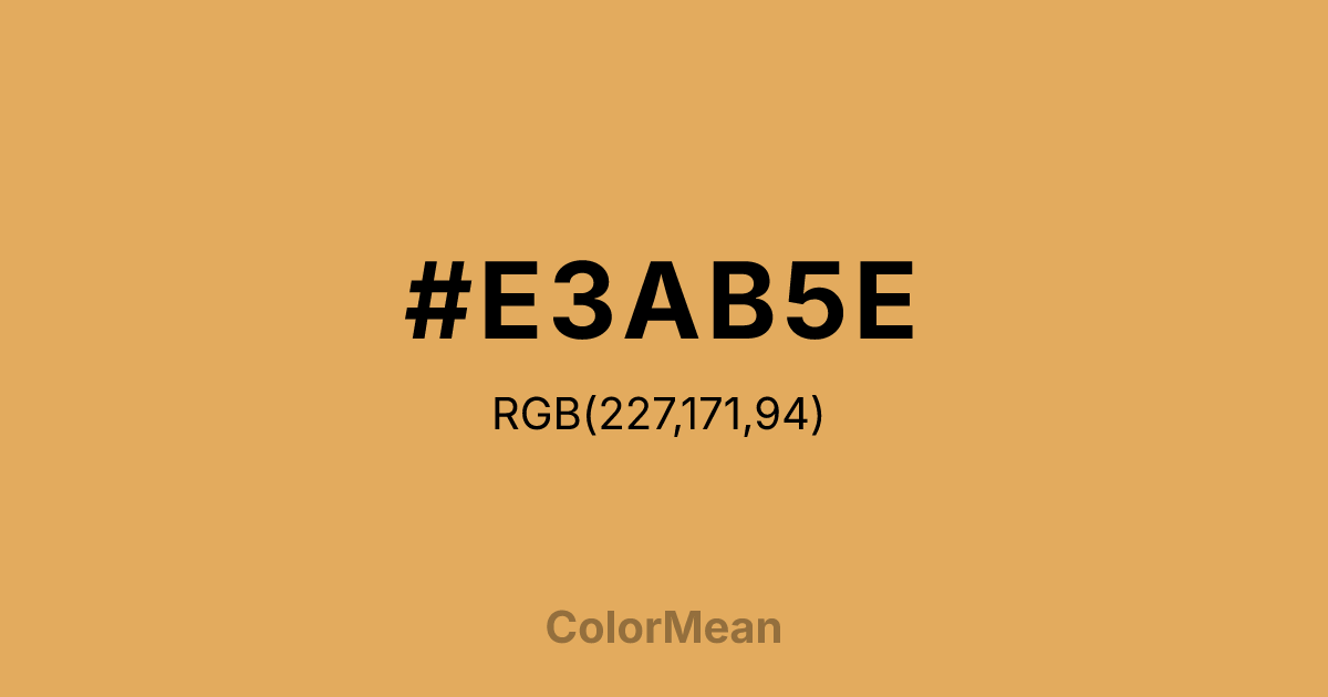 #E3AB5E color swatch