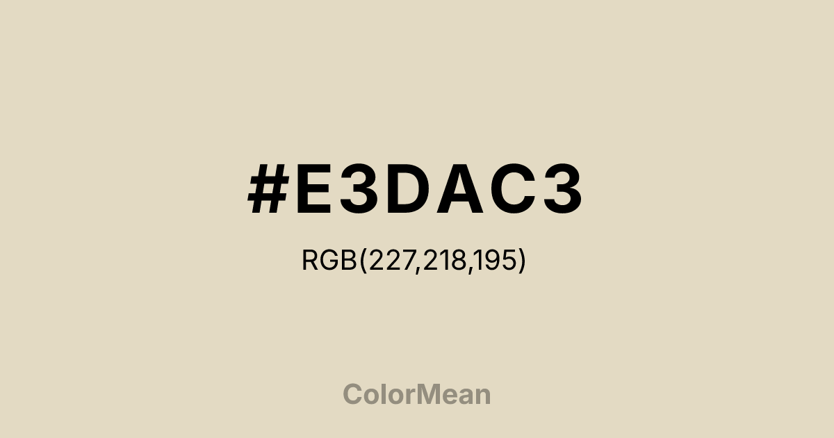 #E3DAC3 color swatch