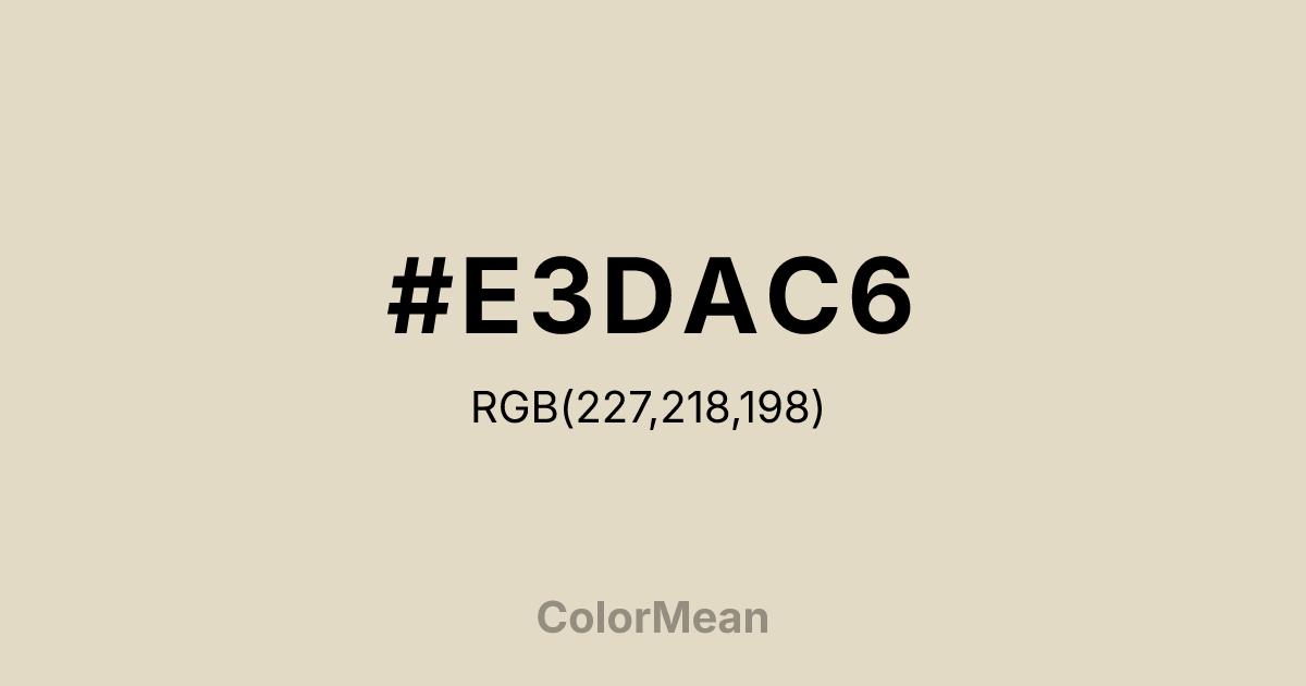 #E3DAC6 color swatch
