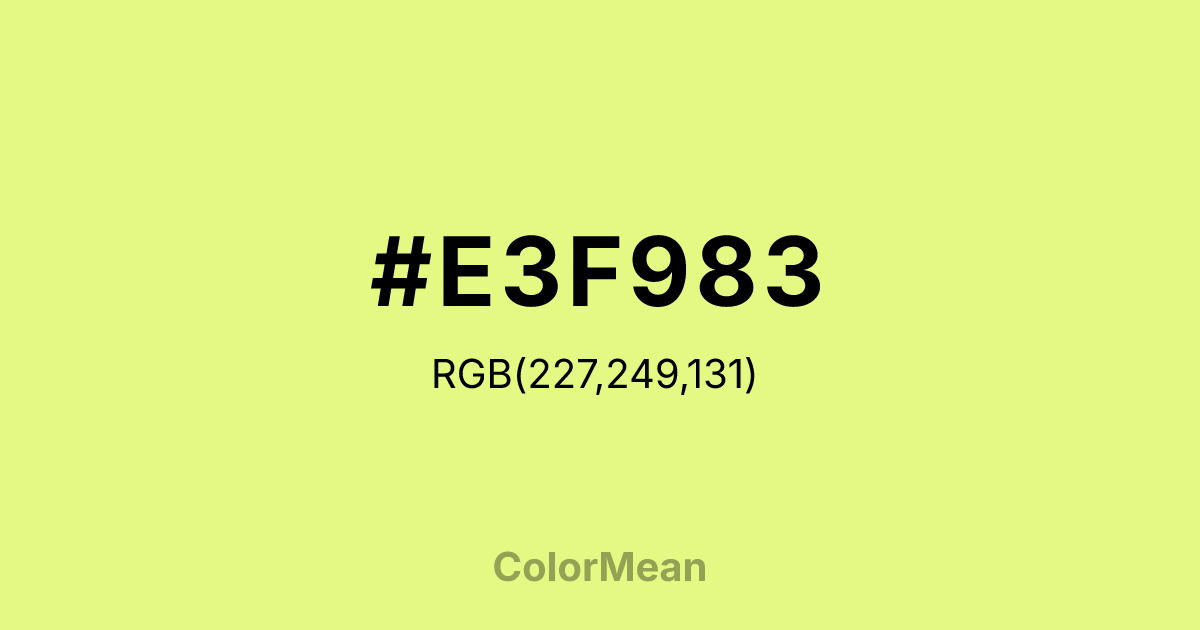 #E3F983 color swatch