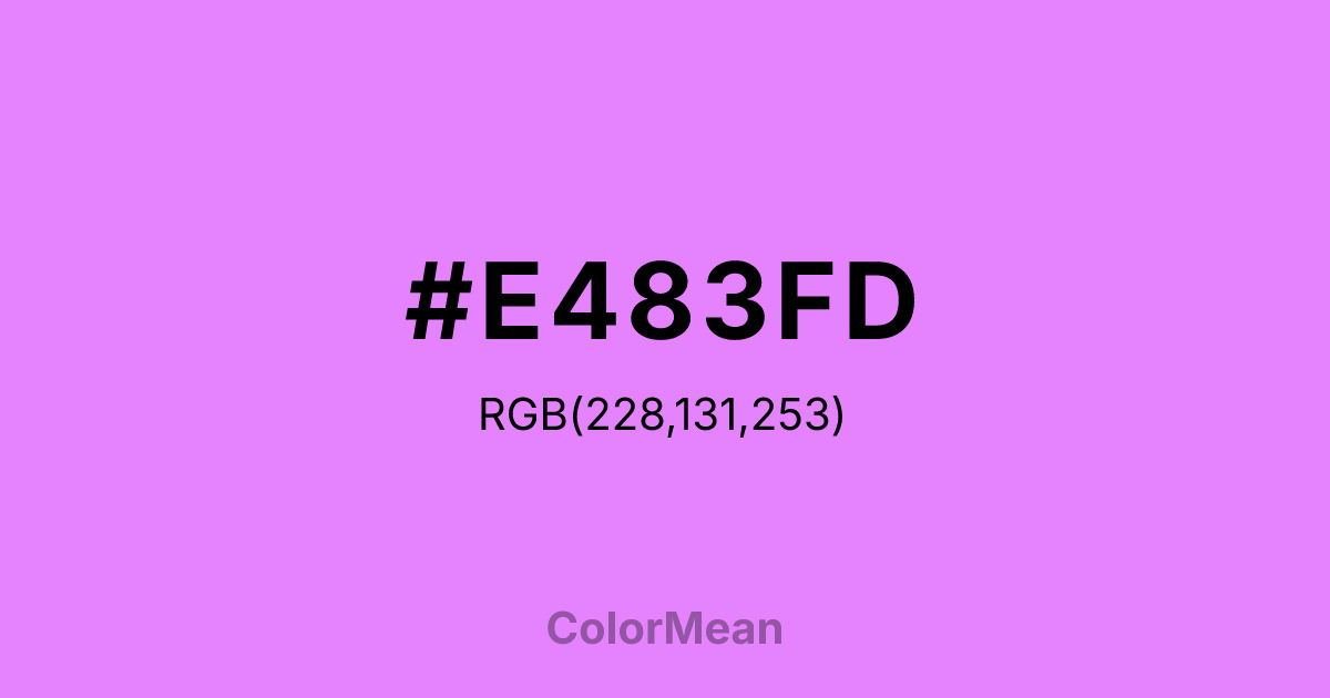 #E483FD color swatch