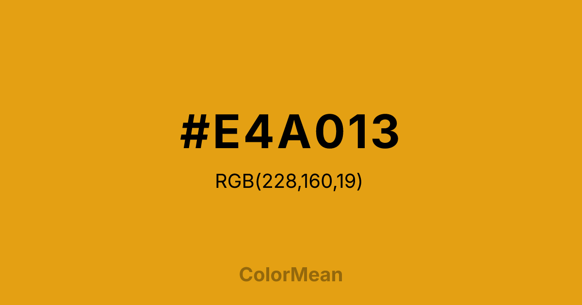 #E4A013 color swatch