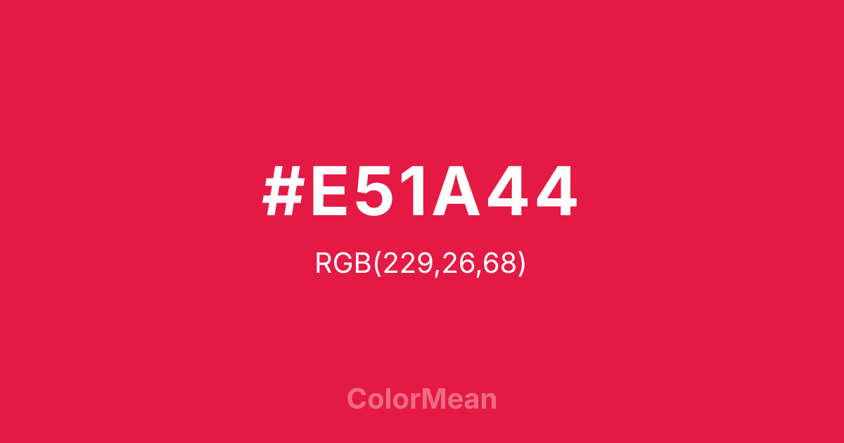 #E51A44 color swatch