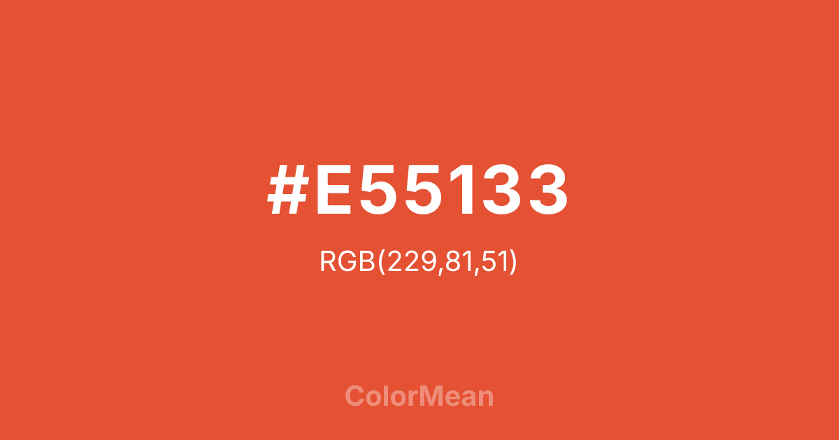 #E55133 color swatch