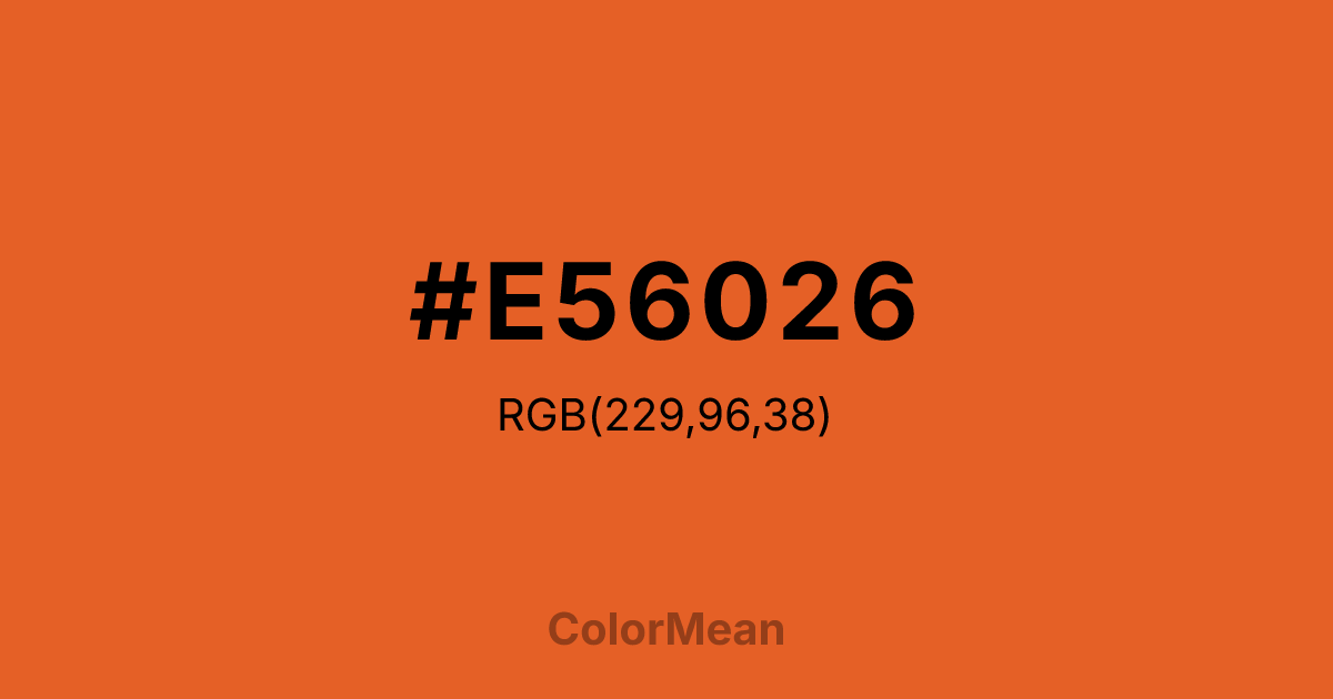 #E56026 color swatch