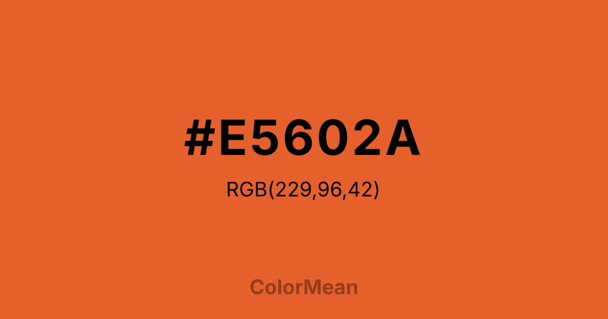 #E5602A color swatch