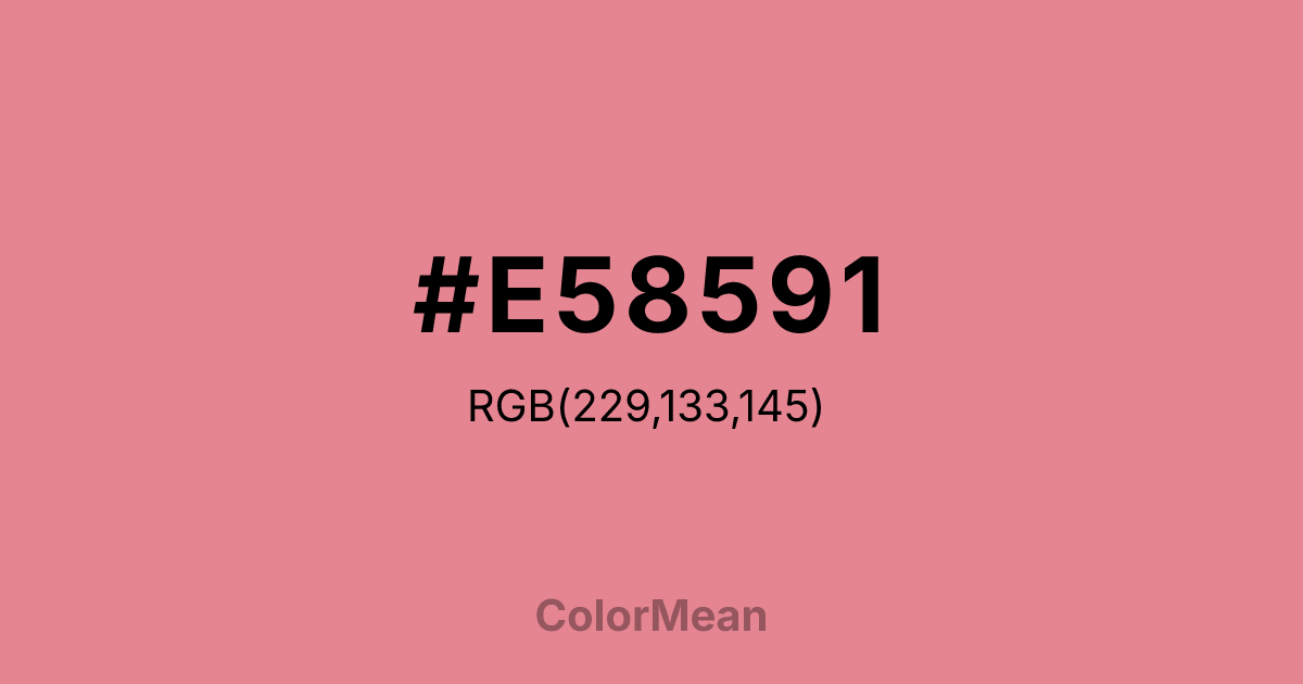 #E58591 color swatch