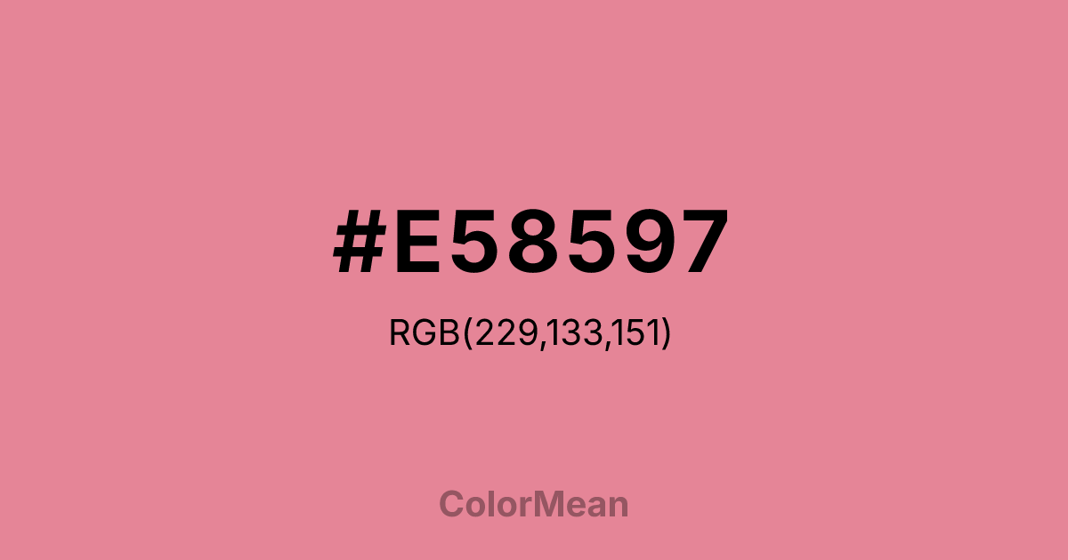 #E58597 color swatch